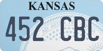 KS license plate 452CBC