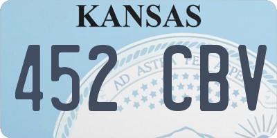 KS license plate 452CBV
