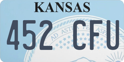 KS license plate 452CFU