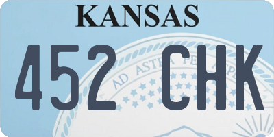 KS license plate 452CHK