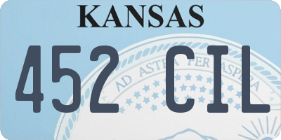 KS license plate 452CIL