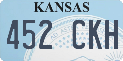 KS license plate 452CKH