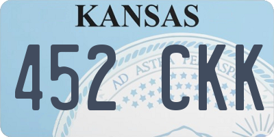KS license plate 452CKK