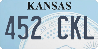 KS license plate 452CKL