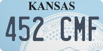KS license plate 452CMF