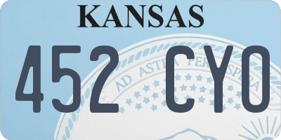 KS license plate 452CYO