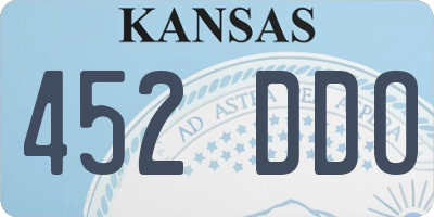 KS license plate 452DDO
