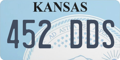 KS license plate 452DDS