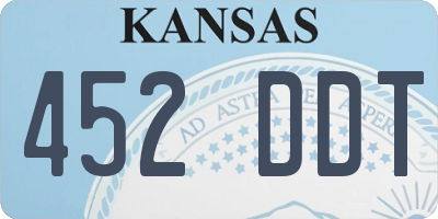 KS license plate 452DDT