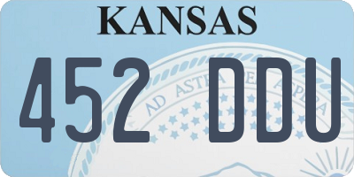 KS license plate 452DDU