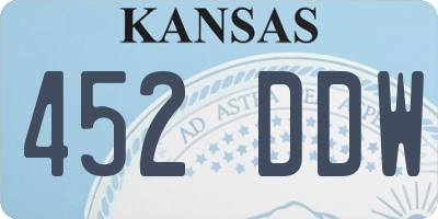 KS license plate 452DDW