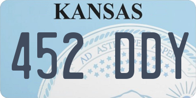 KS license plate 452DDY
