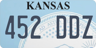 KS license plate 452DDZ