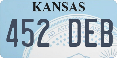 KS license plate 452DEB