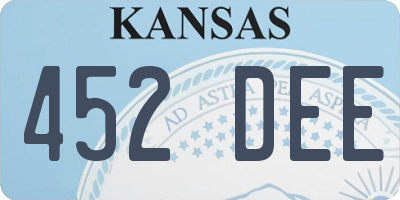 KS license plate 452DEE