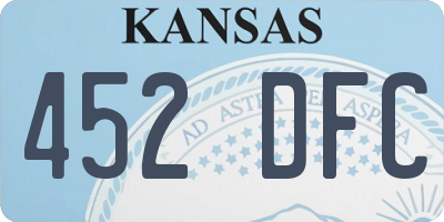 KS license plate 452DFC