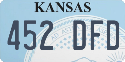 KS license plate 452DFD