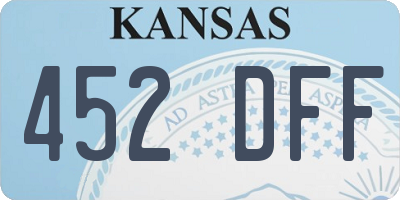 KS license plate 452DFF