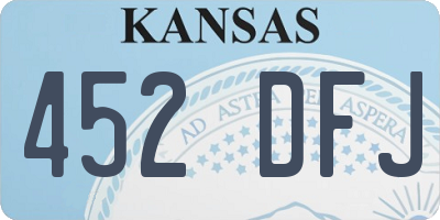 KS license plate 452DFJ