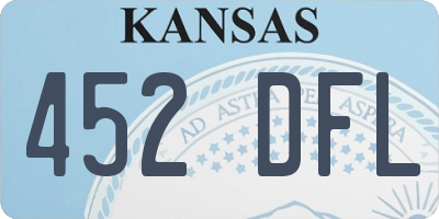 KS license plate 452DFL