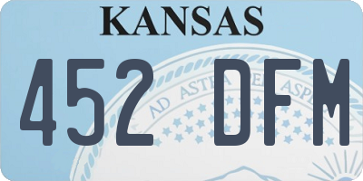 KS license plate 452DFM