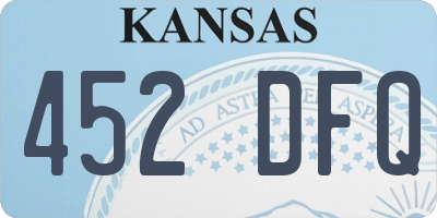 KS license plate 452DFQ