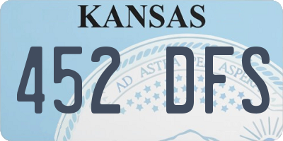 KS license plate 452DFS