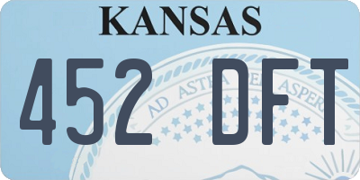 KS license plate 452DFT