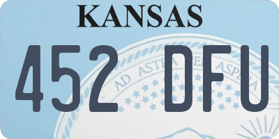 KS license plate 452DFU