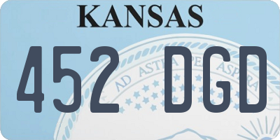 KS license plate 452DGD