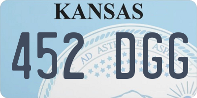 KS license plate 452DGG