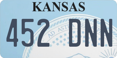 KS license plate 452DNN
