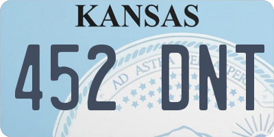 KS license plate 452DNT