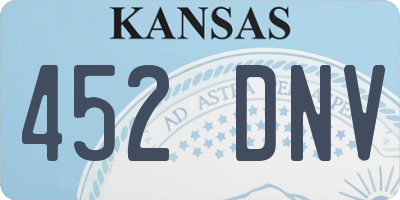 KS license plate 452DNV