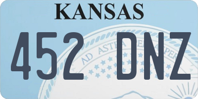 KS license plate 452DNZ