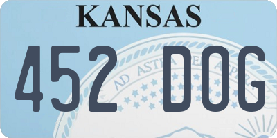 KS license plate 452DOG
