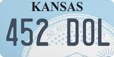KS license plate 452DOL