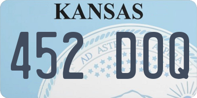 KS license plate 452DOQ