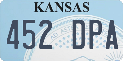 KS license plate 452DPA