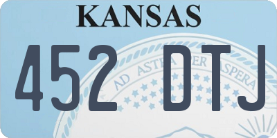 KS license plate 452DTJ