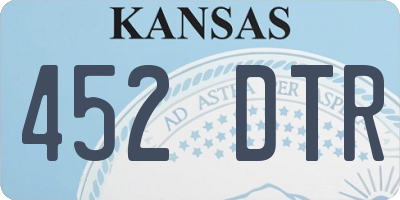 KS license plate 452DTR
