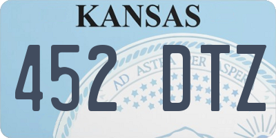 KS license plate 452DTZ
