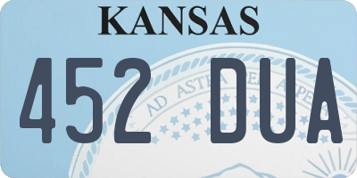 KS license plate 452DUA