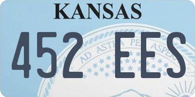 KS license plate 452EES