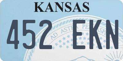 KS license plate 452EKN