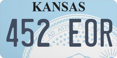 KS license plate 452EOR