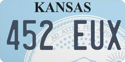 KS license plate 452EUX