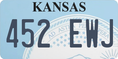 KS license plate 452EWJ