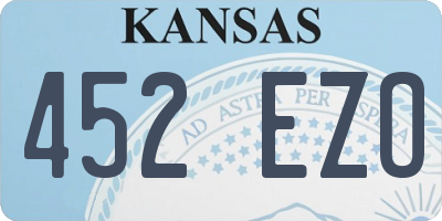 KS license plate 452EZO