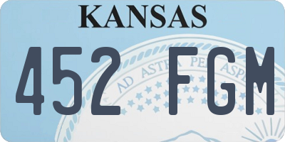 KS license plate 452FGM